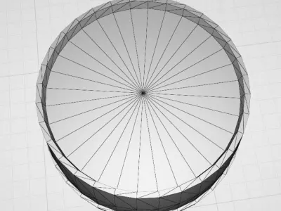 Wooden barrel Low-poly 3D model