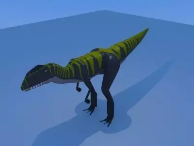 Dilophosaurus Male Low-poly 3D model