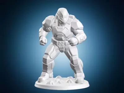 Space Marine Armor Miniature Figure 3D print model
