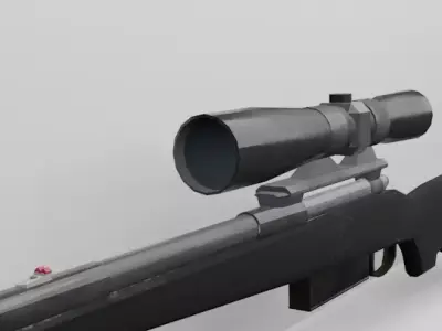 Hunting Rifle Free low-poly 3D model