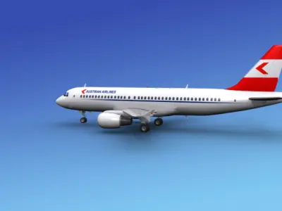 Airbus A320 Austrian Airlines 3D model