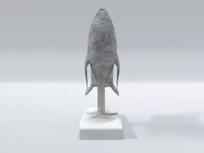 laos Koi Fish Statue Low-poly 3D model