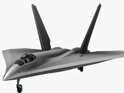 Futuristic Military Aircraft Design 3D model