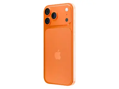 iPhone 17 Pro Max Orange High Quality Blender 3D Model 3D model