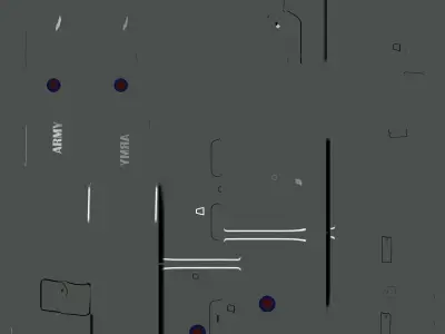 British Army Air Corps - Britten-Norman - DEFENDER AL 2 - Low-poly 3D model