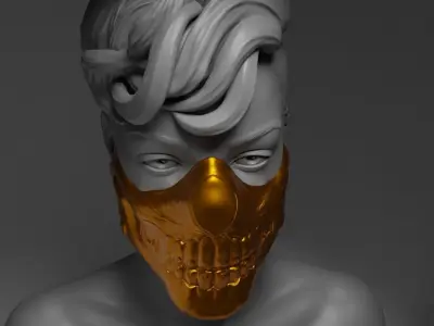 Cyborg Mask STL for 3D  3D print model