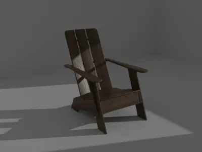 Outdoor comfortable chair relaxation 3D model