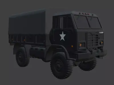 Military Cargo Truck 3D Model 3D model