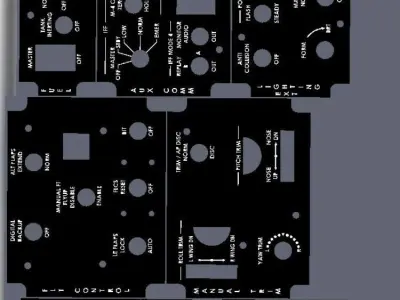 F-16 Left Hand Panels Bundle models 3D print model