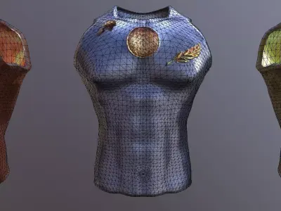 Spartan Chestplate - Game Asset Low-poly 3D model