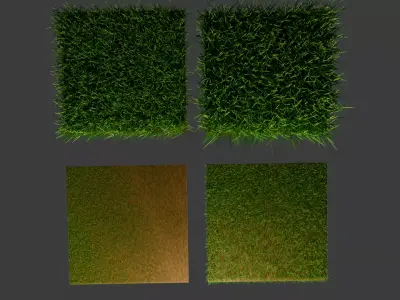Game Ready Grass Set Low-poly 3D model