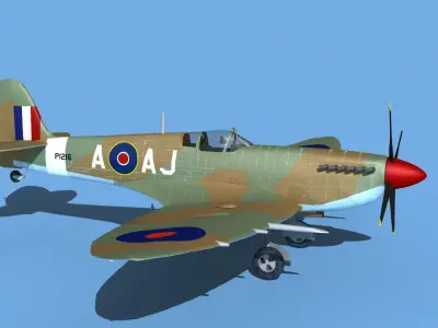 Supermarine Spitfire Mk IXb V08 3D model