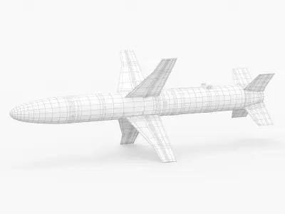 AGM-88E HARM High Speed Anti Radiation Missile 3D model