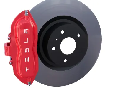 Tesla Ventilated Brake System Low-poly 3D model