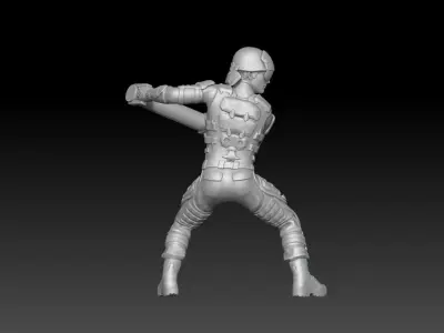 swat action figures with battering ram 2025 3 3D print model