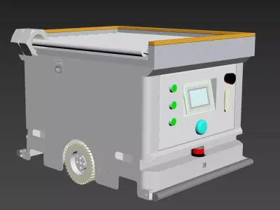 AGV carriage car of belt roller conveyor 3D model