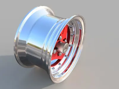 Advan 3 piece rim 3D model