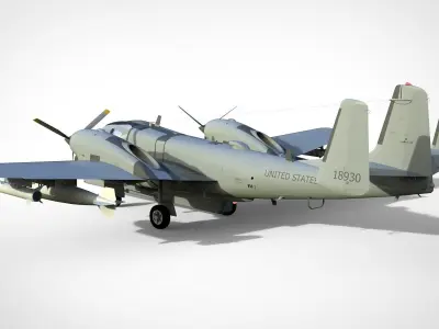 Grumman OV-1D Mohawk 3D model