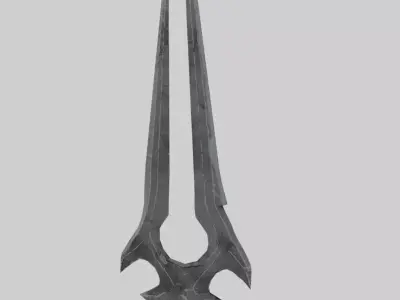 Stylized Fantasy Twin Blade Dagger Game-Ready Low Poly 3D Mode Low-poly 3D model