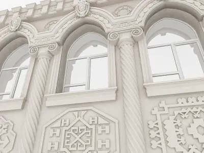 Classic Building Window System 3D model