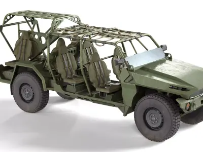 Chevy Colorado ZR2 military ISV Low-poly 3D model