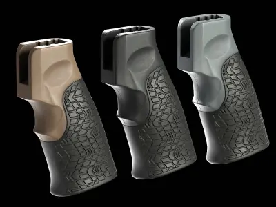 Daniel Defense Pistol Grip Without Trigger Guard Low-poly 3D model