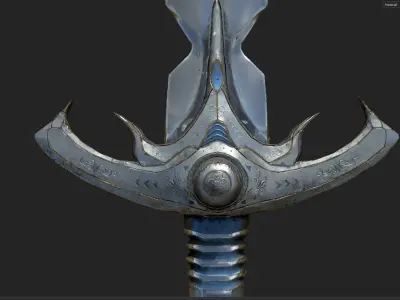 Knight swords Low-poly 3D model