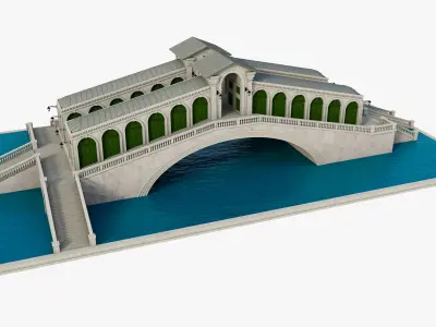 Rialto Bridge Venice 3D model