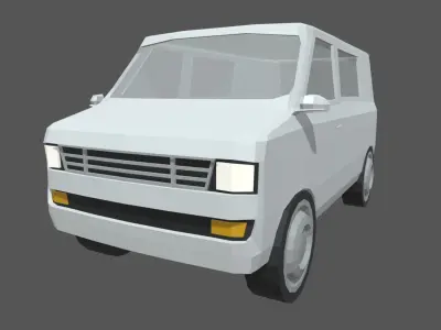 Low Poly Van 01 Low-poly 3D model