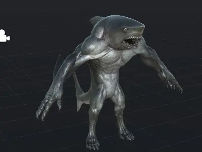 MutantShark shark Low-poly 3D model