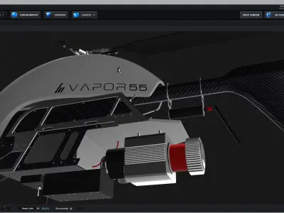E3D - Vapor 55 Helicopter UAV Drone 3D model