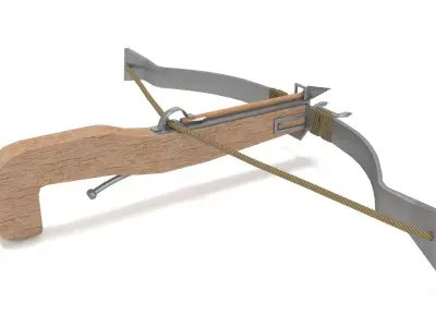 Cross bow low poly pbr 3D model