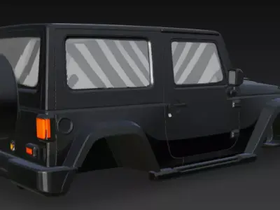 jeep upper body 3D model