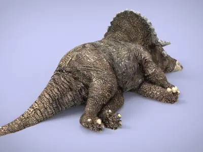 TRICERATOPS dinosaur Low-poly 3D model