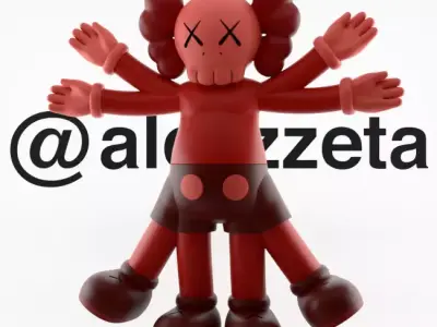 Kaws El Hombre de Vitruvio Leonardo da Vinci for Print 3D print model