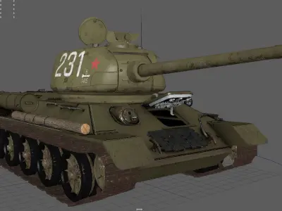 Soviet Tank T-34-85 3D model
