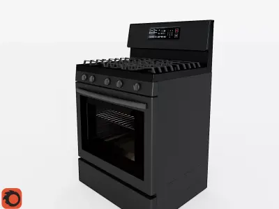 Modern Smart Stove Free low-poly 3D model