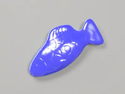 3D Swedish Fish Blue 3D model