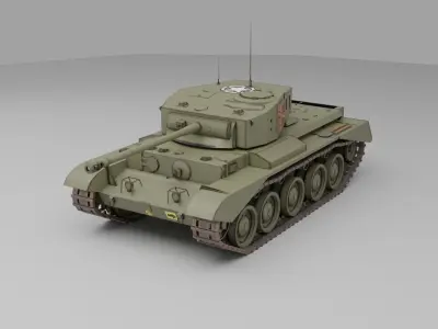 A34 Comet British Medium tank Free 3D model