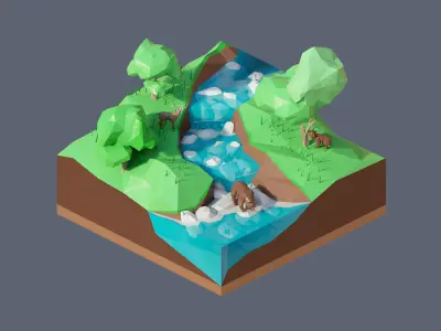 land 35A Low-poly 3D model
