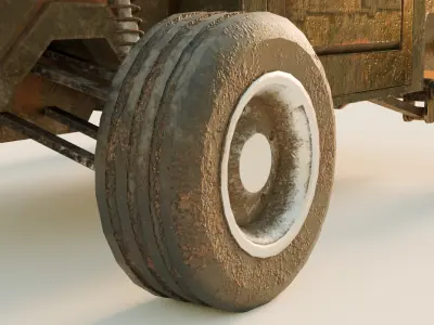 Armored truck Low-poly 3D model