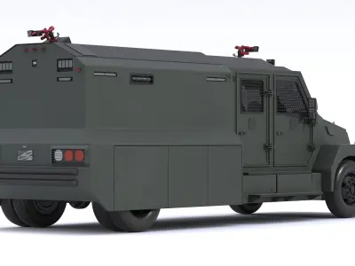 Alpine Armored Crowd Control Riot Police Truck 3D model