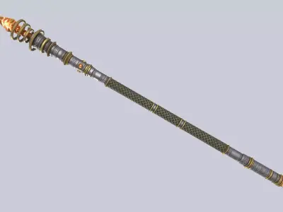 Slayer scepter Low-poly 3D model