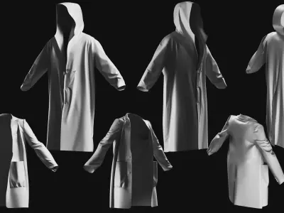 Basemesh Coat Jacket Collection 3D model