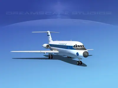 Douglas DC-9-15 Finnair 3D model
