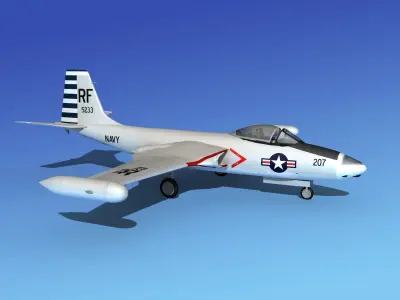 McDonnell F2H4 Banshee V09 3D model