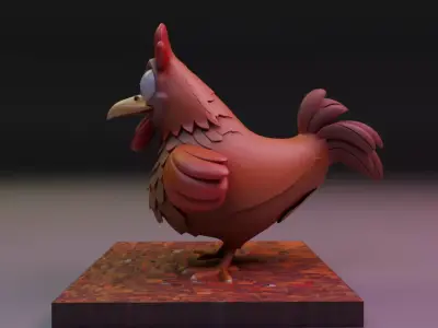 chicken chibi 3D print model