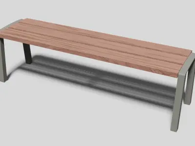 Street modern Bench Low-poly 3D model