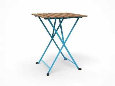 TARNO table blue Low-poly 3D model