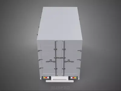 STANDARD BED TRAILER BOX CUBE TRUCK CARGO PICKUP FREIGHT VAN CAR 3D model
